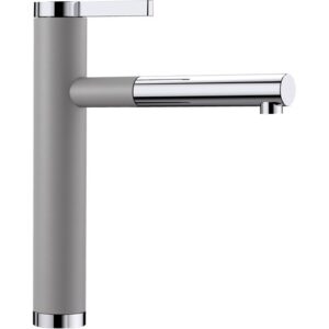 1518439 Miscelatore a canna alta con doccetta estraibile LINEE-S Alumetallic / Cromato BLANCO - immagine 1