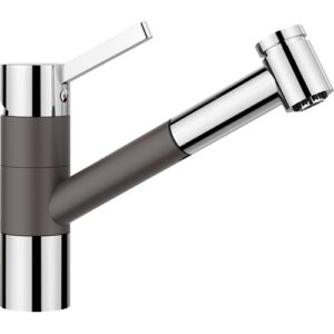 1518798 Miscelatore canna rialzata con doccetta estraibile a due getti TIVO-S Grigio Roccia/Cromato BLANCO - immagine 1