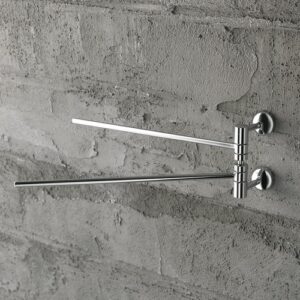 1519-C Porta salviette doppio orientabile cromato RIVIERA TL BATH - immagine 1