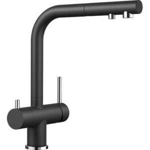 1525200 Miscelatore a 3 vie comandi ed erogatori separati e doccetta estraibile FONTAS-S II - 3 vie - Antracite BLANCO - immagine 1