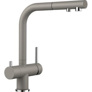 1525206 Miscelatore a 3 vie comandi ed erogatori separati e doccetta estraibile FONTAS-S II - 3 vie - Tartufo BLANCO - immagine 1