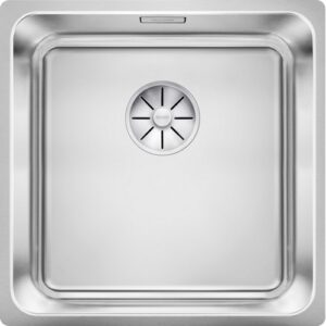 1526117 Lavello sottotop con scarico e inFino e troppopieno rettangolare 400x400mm SOLIS 400-U BLANCO - immagine 1