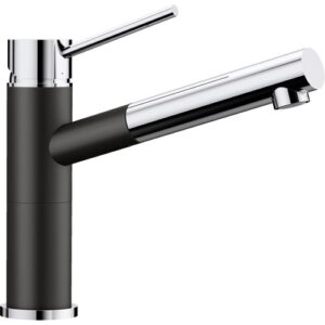 1526161 Miscelatore cucina con doccetta estraibile ALTA-S Compact Nero / Cromato BLANCO - immagine 1