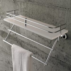 1538-C Mensola con ringhiera e porta salviette cromata RIVIERA TL BATH - immagine 1