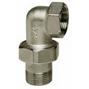 3084.05 BOCCHETTONE M.F. CURVO IN 3 PEZZI TENUTA O-RING SABBIATO NICHELATO 1/2 - immagine 1