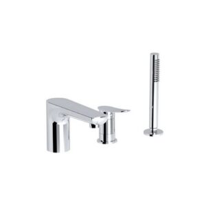 173245 Bordo vasca con deviatore push button e doccetta estraibile EURORAMA