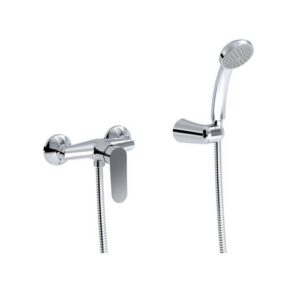 174150 Miscelatore doccia esterno con doccetta e flessibile mt 1,50 EURORAMA