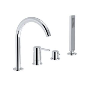 177250 Set 4 fori Bordo vasca con deviatore e doccetta estraibile EURORAMA