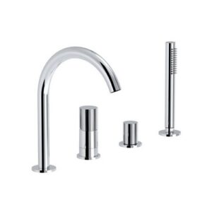 178250 Set 4 fori bordo vasca con deviatore e doccetta estraibile EURORAMA