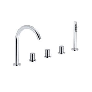 179220-D37 Set 5 fori Bordo vasca con deviatore e doccetta estraibile EURORAMA