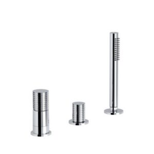 179245SB Set 3 fori Bordo vasca con deviatore 2 uscite e doccetta estraibile EURORAMA