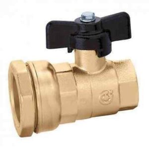 871425 DECA - Raccordo con valvola a sfera, in ottone Ø 25 x 1/2" F CALEFFI