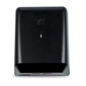 19237 Asciugamani automatico da parete, motore EC (brushless) scocca in acciaio, nero opaco, 700W. Filtro HEPA ECODRY EC VORTICE