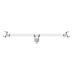 20272 Kit staffe ancoraggio per NORDK HVLS Super Blade: su travetto sotto cupolino (lunghezza 2m) STF6 VORTICE