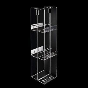 2103-C-TR Porta oggetti doppio 3 ripiani trasparente FORBOX TL BATH - immagine 1