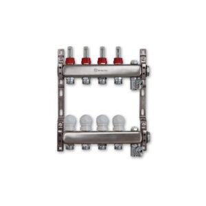 220AFTT2-06-11D Collettore inox ribassato con flussimetri att. 3/4" 1"x 11 vie TE-SA - immagine 1