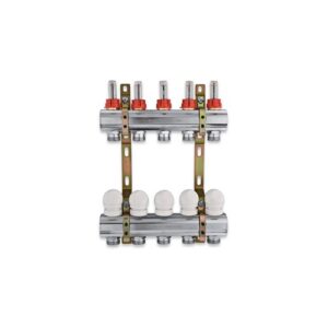 220TT-06-05 Collettore con flussimetri att. 3/4" 1"x 5 vie TE-SA - immagine 1