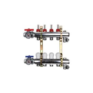 220TT2-07-07E3 Collettore con flussimetri e sfoghi aria manuali att 3/4" e kit E8 1-1/4"x 7 vie TE-SA - immagine 1