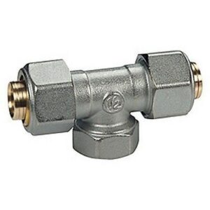 R569AM Raccordo a T filettato femmina R569MX048 (16x2)x1/2"x(16x2)  GIACOMINI - immagine 1