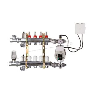 223TTINSX-06-04 Gruppo di regolazione impianto radiante a punto fisso sx 1"x 4 vie TE-SA