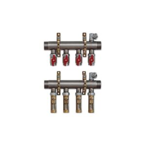 225AST-08-12 Collettore inox con valvole a sfera e flussimetri 1-1/2"M x 3/4"x 12 vie TE-SA - immagine 1
