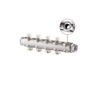 2355-2500G012 Collettore Di Mandata Inox FF 1" 1"2Vie+Una Libera 3/4" Eurokonus Con Detentori S.R.