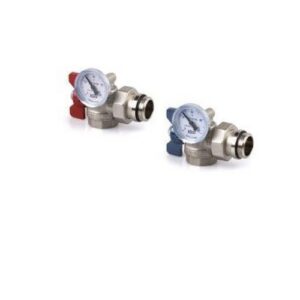 2382-2500N000 Coppia Valvole A Sfera Con Bocchettone e Termometri S.R. - immagine 1