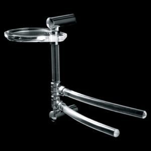 2518-C Colonna portasapone e porta salviette doppio in plexiglass trasparente GARDENIA TL BATH - immagine 1