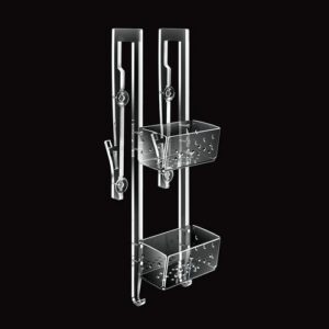 2632-C-TR Portaoggetti 2 piani con ventosa e gancio plexiglass trasparente FORBOX TL BATH - immagine 1