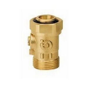385010 Rubinetto di intercettazione senza manopola per derivazioni dei collettori con calotta mobile 23 p.1,5 M x 23 p.1,5 F CALEFFI - immagine 1