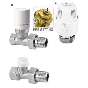 2822.06.10 Kit valvola termostatica con preregolazione diritta per tubo ferro 1" RBM - immagine 1