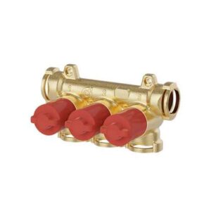 359330 Collettore con intercettazioni singole (manopole rosse) 3 CALEFFI