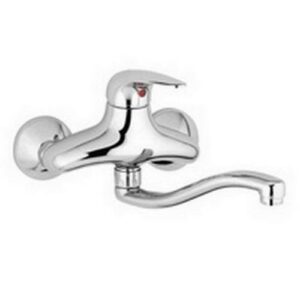 DU159CR Rubinetto miscelatore lavello a muro canna tubo dritta ZCANA023 DUEMILA PAFFONI - immagine 1