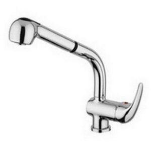 ND185CR Rubinetto miscelatore lavello orientabile leva laterale NETTUNO DUE PAFFONI - immagine 1