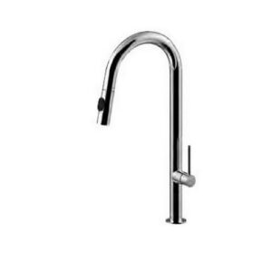 CH185CR Rubinetto miscelatore lavello monoforo alto doccia estraibile cromato CHEF PAFFONI - immagine 1