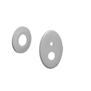 ZPIA007CR  Piastra TONDA metallo 1 foro con guarnizione per art. 010 BLU PAFFONI - immagine 1