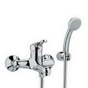 NT026CR Rubinetto miscelatore vasca con doccia Trieste Bis supporto fisso NETTUNO PAFFONI - immagine 1