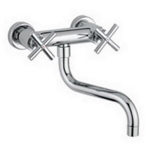 QTV161CR Gruppo lavello a muro canna a 'S' QUATTRO PAFFONI