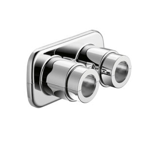 400002 Guscio di finitura copritubo/coprimuro per valvole termostatizzabili HIGH-STYLE con attacco centrale - Cromato CALEFFI