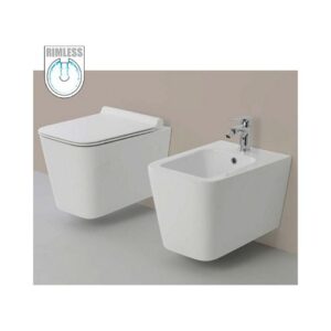 400003 Vaso rimless sospeso serie Q FERIDRAS