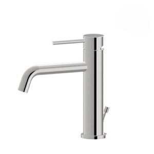 4201.21.018 Miscelatore monocomando lavabo con scarico da 1”1/4 flessibili F3/8" bocca prolungata cromo NEWFORM - immagine 1