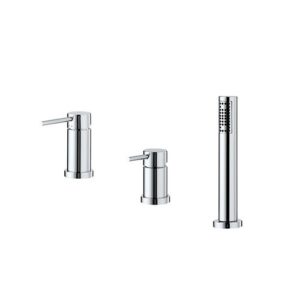 4284C.21.018 Gruppo bordo vasca completo di bocca erogazione con deviatore e set doccetta cromo NEWFORM - immagine 1