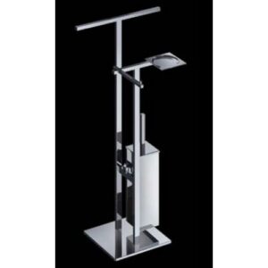 4575-C-RS Piantana cromata wc-bidet con base in plexiglass EDEN TL BATH - immagine 1