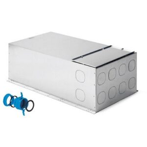 4603.04.12 Collettore con silenziatore integrato DN125 1+4+1 450x160x850 mm RBM