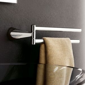 5519DX-C Porta salviette doppio orientabile cromato DX KOR TL BATH - immagine 1