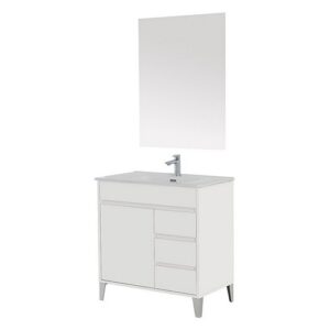 606002 Composizione bagno 80cm laccato biamco Mondo FERIDRAS