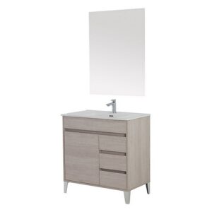 606022 Composizione bagno 80cm rovere chiaro Mondo FERIDRAS