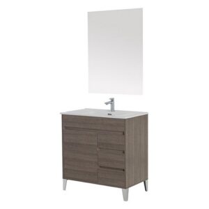 606032 Composizione bagno 80cm rovere scuro Mondo FERIDRAS