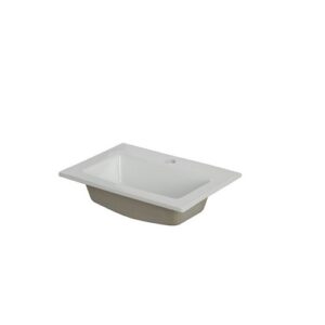 606077 Lavabo consolle in ceramica a filo L 50 x H 15 x P 36 FERIDRAS