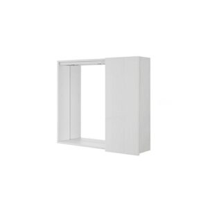 606102 Specchiera 1 anta 67x16x60,5 cm bianco Mondo FERIDRAS